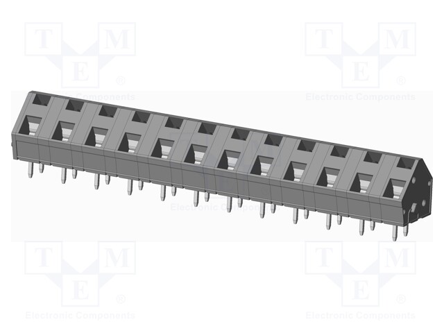 Connector: PCB terminal block; terminal; angled 45°; on PCBs