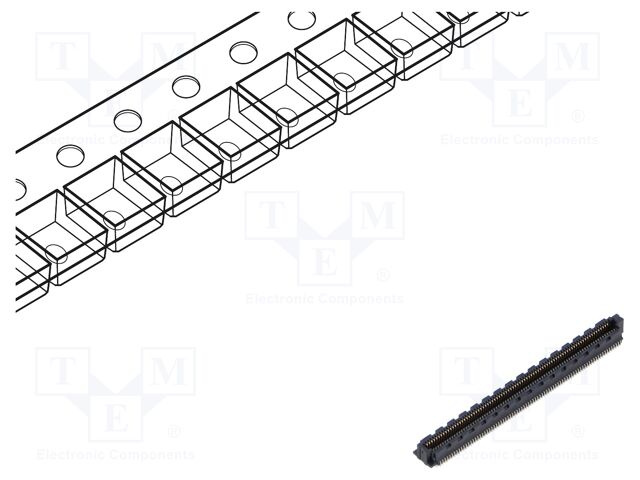 Connector: PCB to PCB; female; PIN: 80; 0.5mm; SS5; gold-plated; SMT