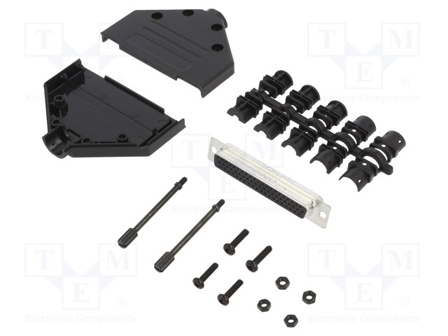 D-Sub HD; PIN: 62; female; unshielded; straight; soldering; UNC4-40