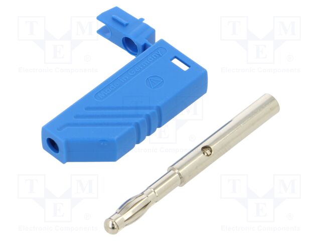 Plug; 4mm banana; 24A; blue