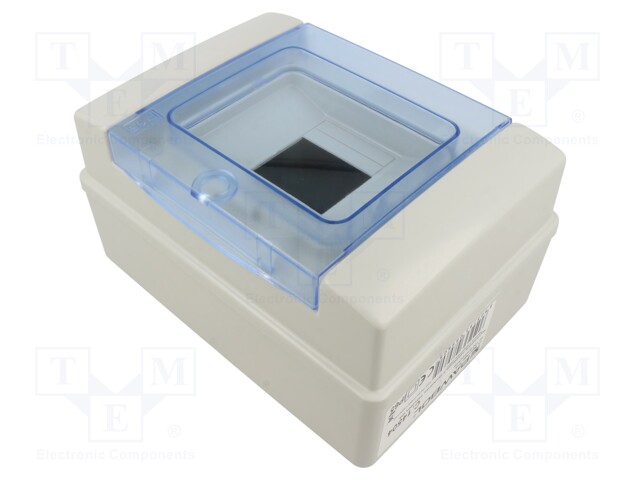 Enclosure: for modular components; IP65; light grey; No.of mod: 4