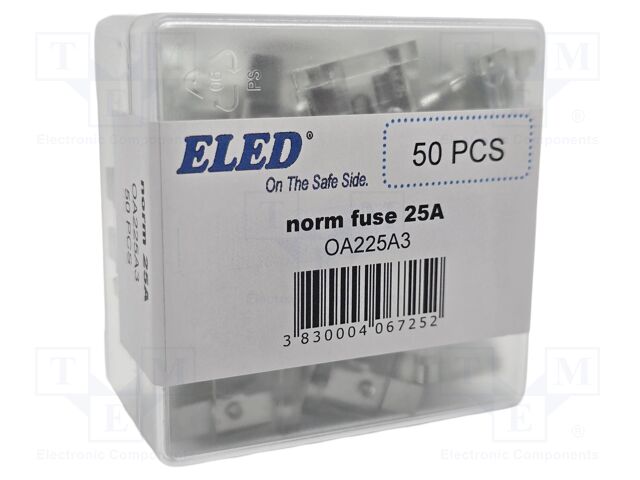 Fuse: fuse; 25A; 32VDC; automotive; 19.2mm