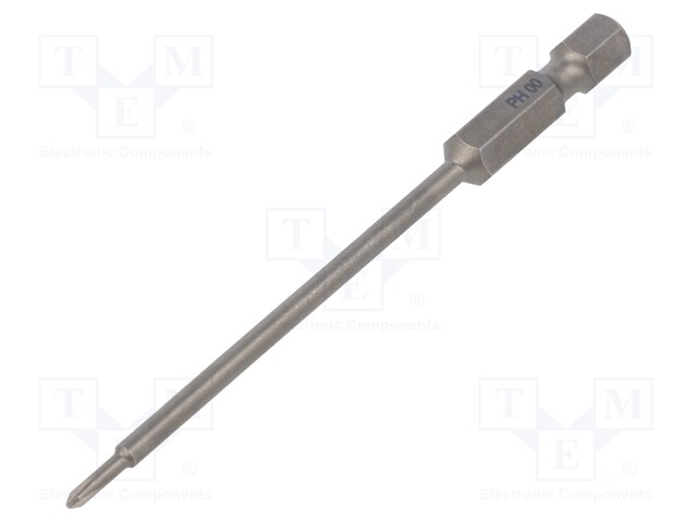Screwdriver bit; Phillips; PH00; Overall len: 90mm