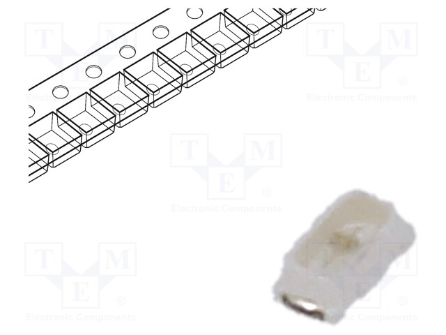 LED; SMD; 0603; green; 1000÷1600mcd; 1.65x0.8x0.55mm; 120°; 20mA