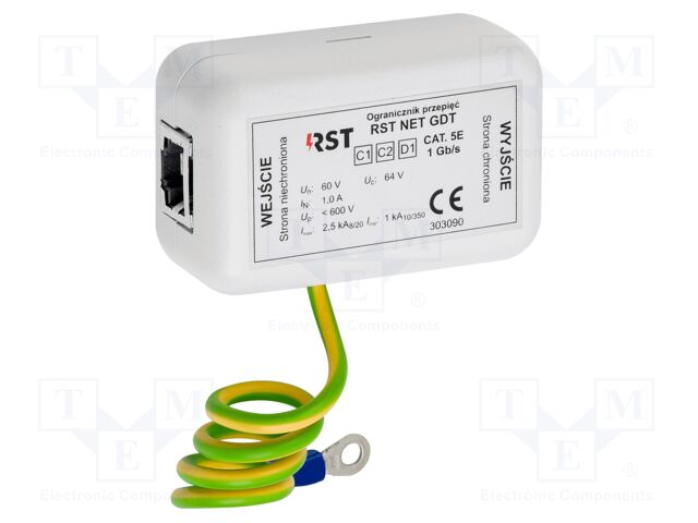 Surge arrester; In 8/20us: 2.5kA; 45VAC; -40÷80°C; IP20; 0.9kV