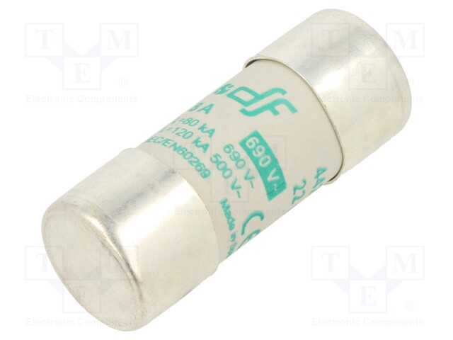 Fuse: fuse; aM; 8A; 690VAC; ceramic,cylindrical,industrial