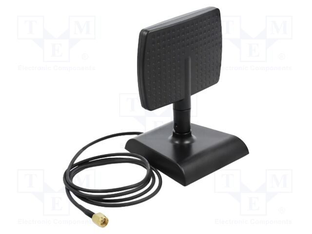Antenna; inner,WiFi; black; RP-SMA; magnetic; male; 50Ω; 1m; RG174
