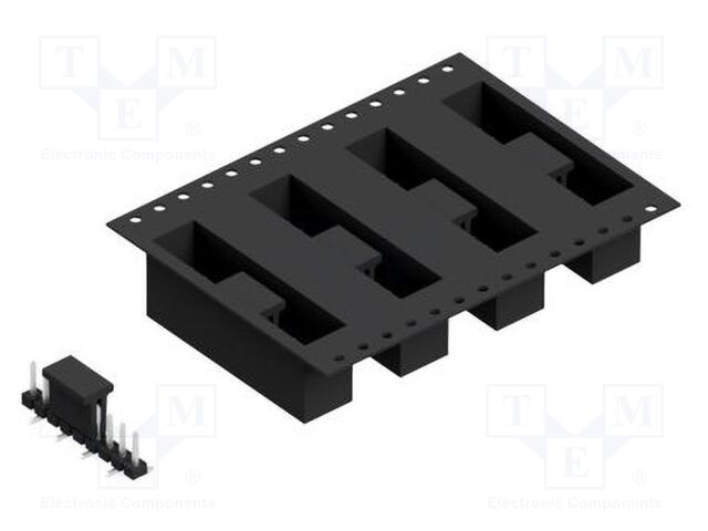 Connector: pin strips; pin header; male; PIN: 9; 2.54mm; SMT; 1x9