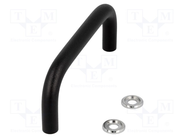 Handle; Mat: steel; black; H: 43mm; Mounting: M5 screw; Ø: 10mm