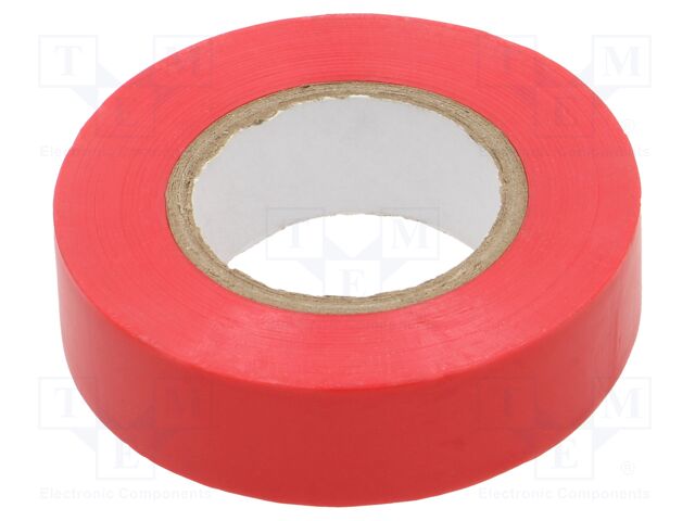Tape: electrical insulating; W: 19mm; L: 20m; Thk: 0.13mm; red; 200%