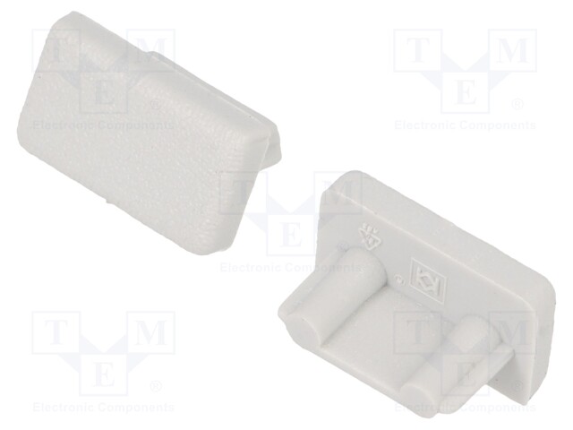 Cap for LED profiles; grey; ABS; Application: SLIM8