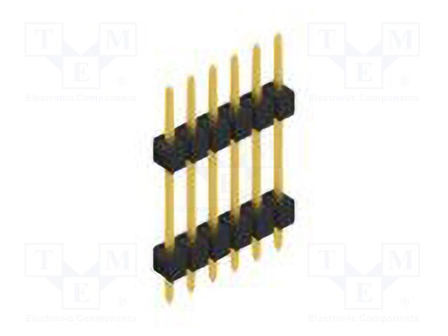 Connector: pin strips; pin header; male; PIN: 6; 2.54mm; THT; 1x6