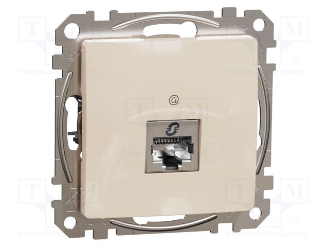 Data socket; IP20; plaster embedded,in mounting box; beige