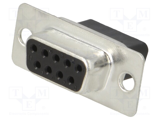 D-Sub; PIN: 9; plug; female; for cable; soldering