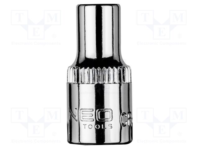 Socket; 6-angles,socket spanner; HEX 5mm; 1/4"