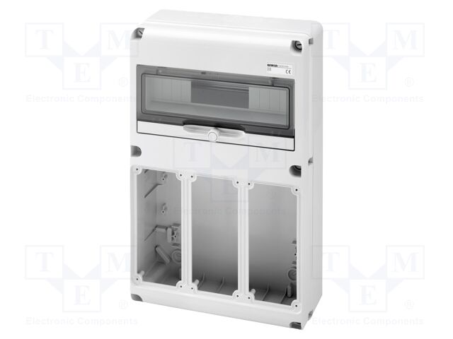 Enclosure: for modular components; IP65; wall mount; grey