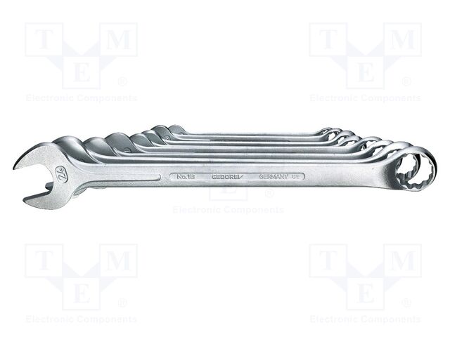 Wrench-set; combination spanner; Chrom-vanadium steel; 8pcs.