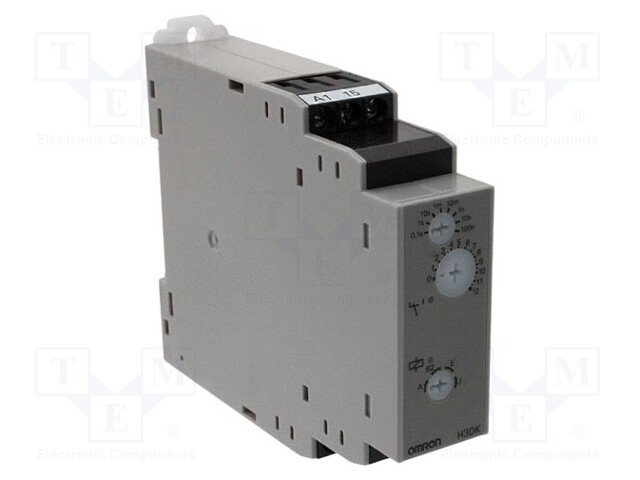 Timer; 0,1s÷1200h; DPDT; 250VAC/5A; 24÷240VAC; 24÷240VDC; DIN; IP20