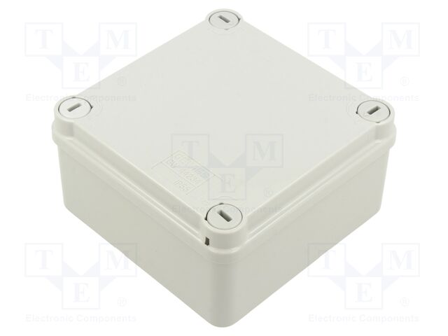 Enclosure: junction box; wall mount; plastic; grey