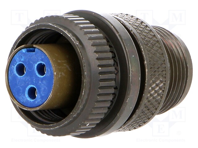 Connector: circular; Series: 97; plug; female; PIN: 3; silver plated