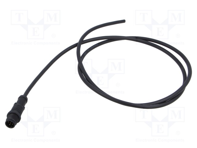 Connector: M12; plug; male; angled; Plating: gold-plated; cables