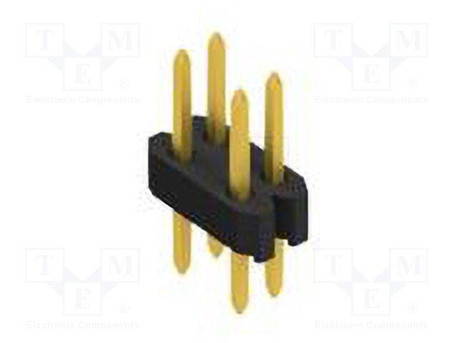 Connector: pin strips; pin header; male; PIN: 4; 1.27mm; THT; 2x2