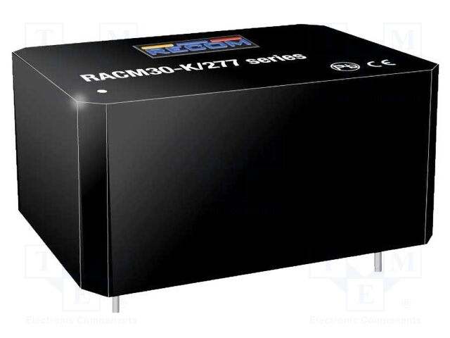 Converter: AC/DC; 30W; 85÷305VAC; 48VDC; Iout: 625mA; 88%; PCB; 4000V