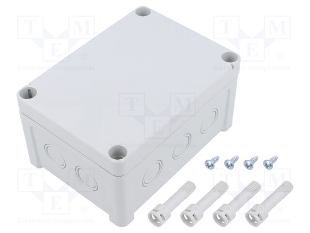 Enclosure: junction box; X: 110mm; Y: 130mm; Z: 65mm; wall mount; ABS