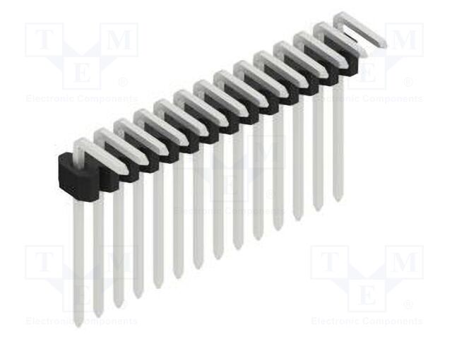 Connector: pin strips; pin header; male; PIN: 14; 1.27mm; THT; 1x14