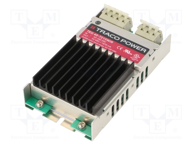 Converter: DC/DC; 40W; Uin: 43÷160V; 24VDC; Iout: 1.67A; 275kHz