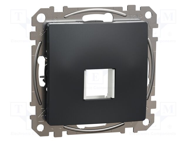 Central plate; IP20; plaster embedded; anthracite; Illumin: none