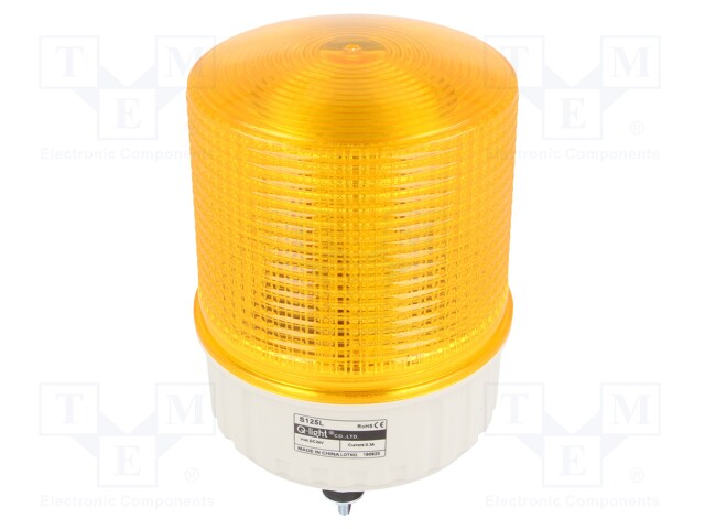 Signaller: lighting; continuous light,blinking light; amber