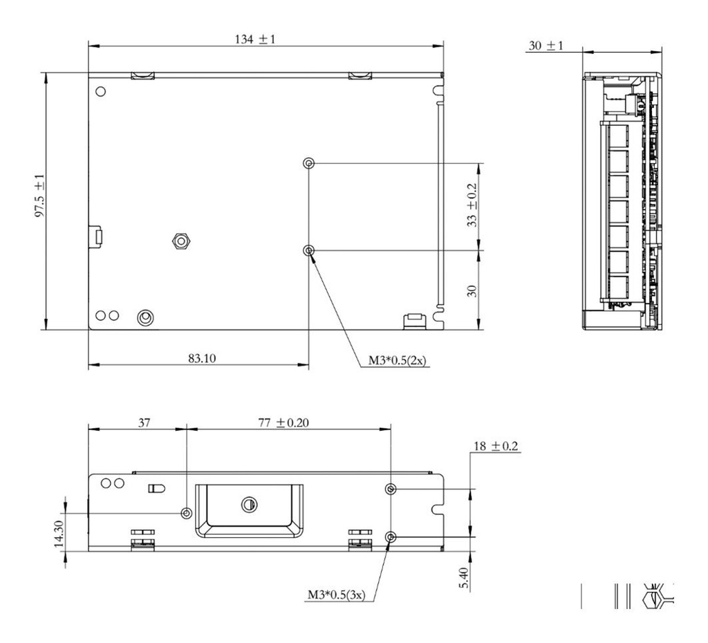 Power supply: switching; for building in; 100W; 24VDC; 4.2A; OUT: 1