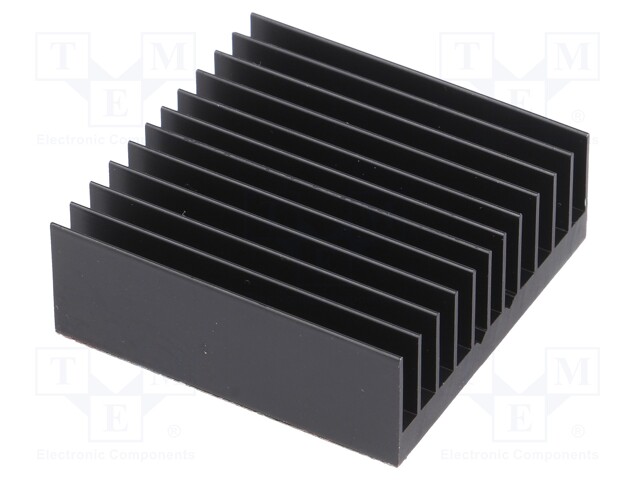 Heatsink: extruded; grilled; black; L: 40mm; W: 40mm; H: 14.5mm