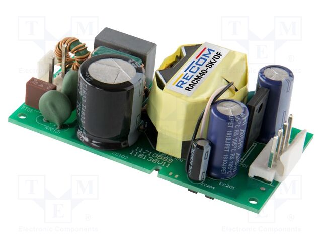 Power supply: switched-mode; open; 40W; 12VDC; RACM