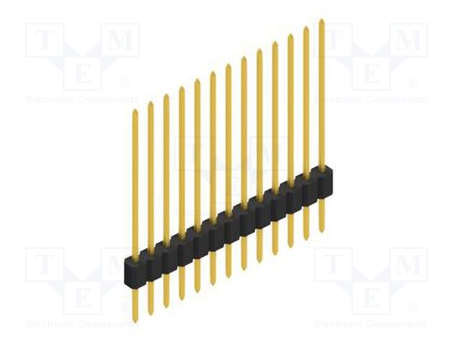 Connector: pin strips; pin header; male; PIN: 13; 1.27mm; THT; 1x13