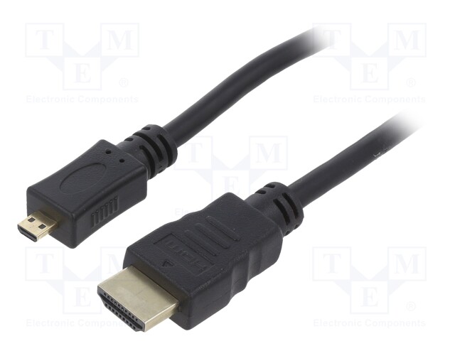 Cable; Ethernet,HDMI 2.1; HDMI plug,both sides; 5m; black