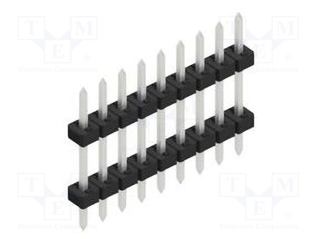 Connector: pin strips; pin header; male; PIN: 9; 2mm; THT; 1x9; 100V