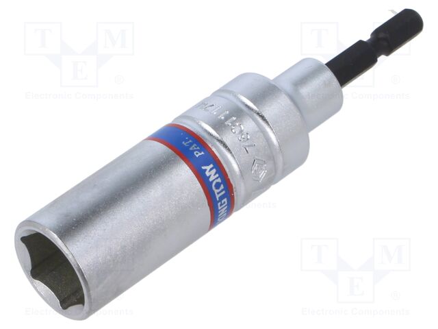 Wrench; 6-angles,hex socket,socket spanner; 1/4" (E6,3mm); long