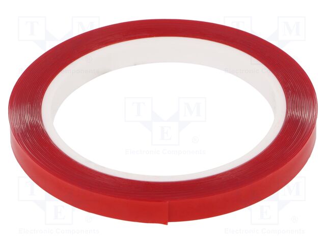 Tape: fixing; W: 9mm; L: 5.5m; Thk: 0.5mm; double-sided; acrylic