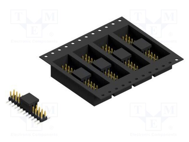 Connector: pin strips; pin header; male; PIN: 24; 2mm; SMT; 2x12