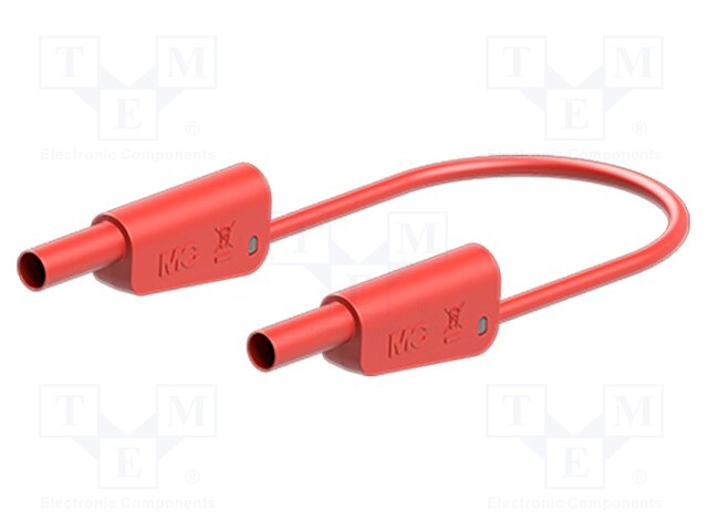 Test lead; 32A; 4mm banana plug-4mm banana plug; Len: 1m; red