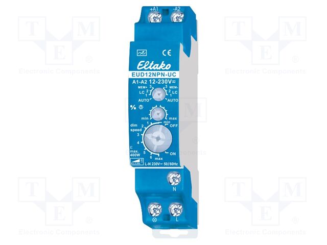 Dimmer; for DIN rail mounting; 230VAC; intelligent house; 400W