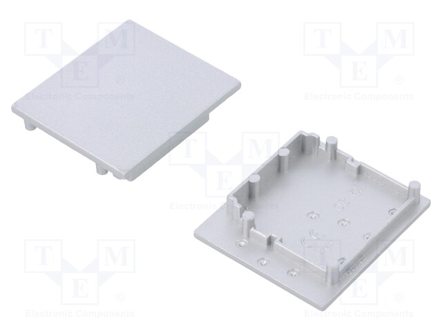 Cap for LED profiles; silver; ABS; Application: VARIO30-03