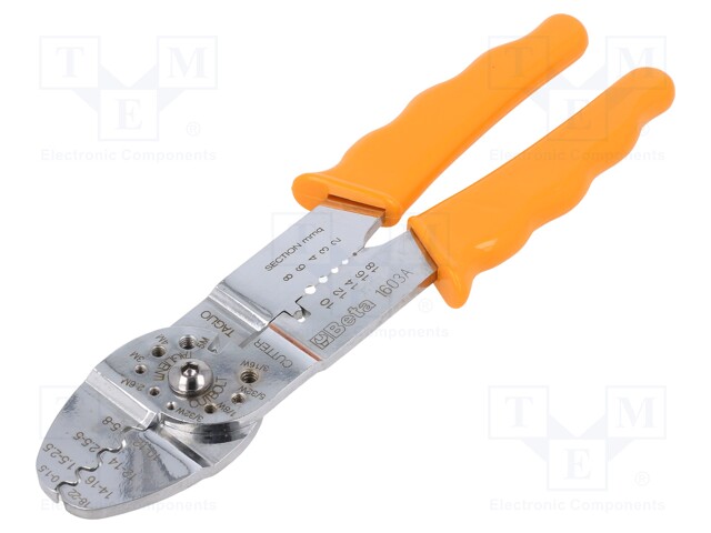 Tool: for crimping; ring tube terminal