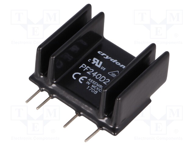 Relay: solid state; Ucntrl: 3÷15VDC; 25A; 24÷280VAC; THT; SIP