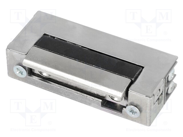 Electromagnetic lock; 10÷14VDC; V: with adjustable hook; H: 67mm