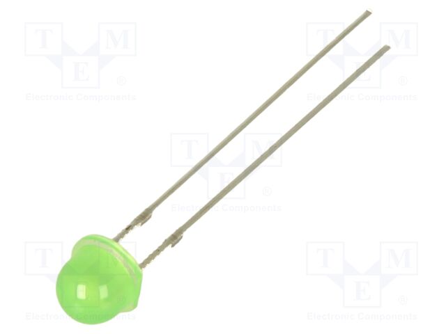 LED; green; 4.8mm; 2180mcd; 140°; Front: convex; 2.9VDC; round
