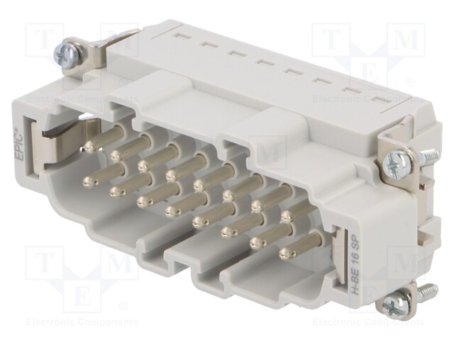 Connector: rectangular; male; EPIC H-BE; PIN: 16; 16+PE; 16A; 500V