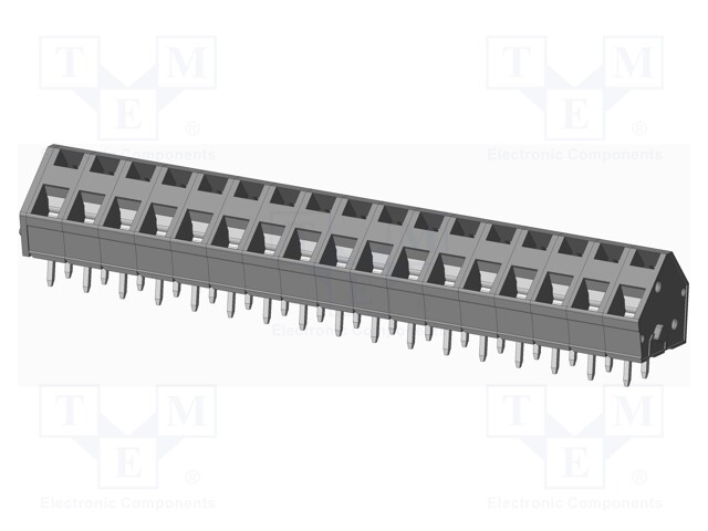 Connector: PCB terminal block; terminal; angled 45°; on PCBs